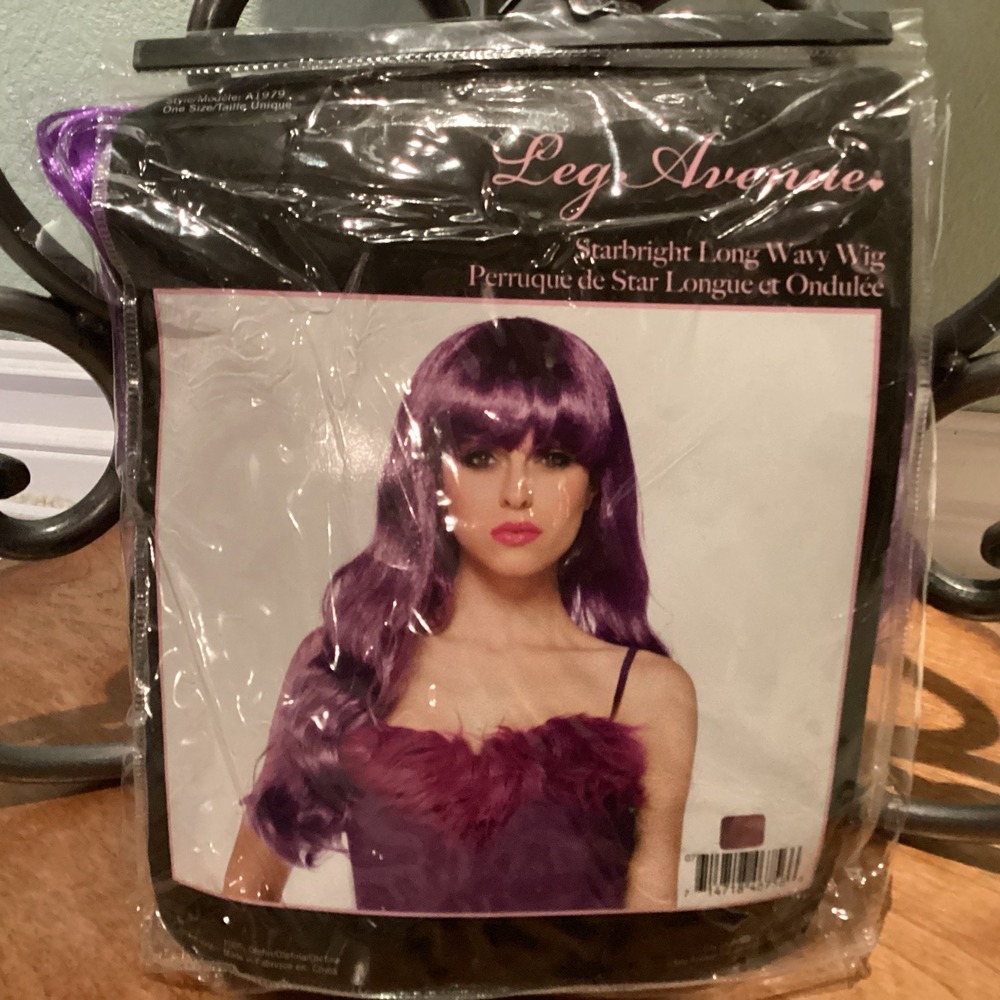 Leg Avenue Starbright Long Wavy Wig Purple OS